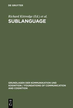 Kittredge / Lehrberger |  Sublanguage | eBook | Sack Fachmedien