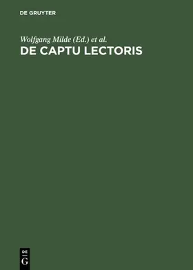 Milde / Schuder |  De captu lectoris | eBook | Sack Fachmedien