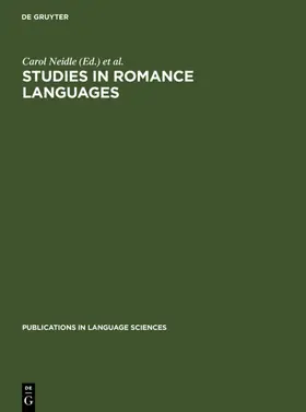 Neidle / Nuñez Cedeño |  Studies in Romance Languages | eBook | Sack Fachmedien