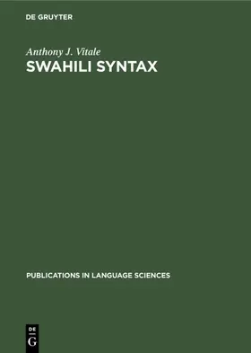 Vitale |  Swahili Syntax | eBook | Sack Fachmedien