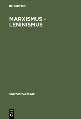  Marxismus - Leninismus | eBook | Sack Fachmedien