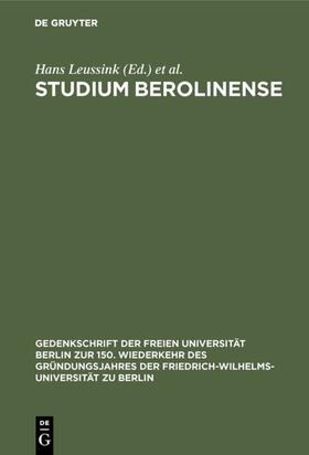 Leussink / Neumann / Kotowski |  Studium Berolinense | eBook | Sack Fachmedien
