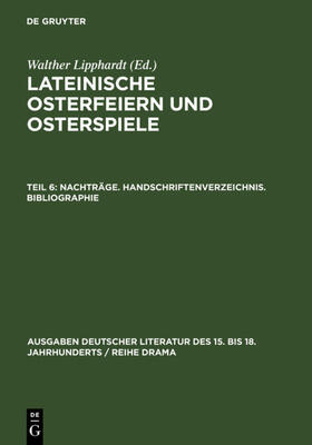 Lipphardt |  Nachträge. Handschriftenverzeichnis. Bibliographie | eBook | Sack Fachmedien