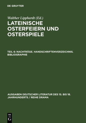 Lipphardt | Nachträge. Handschriftenverzeichnis. Bibliographie | E-Book | sack.de