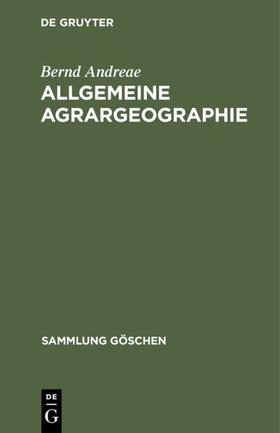 Andreae |  Allgemeine Agrargeographie | eBook | Sack Fachmedien