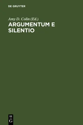 Colin |  Argumentum e Silentio | eBook | Sack Fachmedien