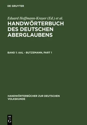 Hoffmann-Krayer / Bächtold-Stäubli |  Aal - Butzemann | eBook | Sack Fachmedien