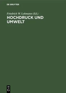 Lohmann |  Hochdruck und Umwelt | eBook | Sack Fachmedien