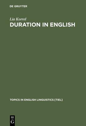 Korrel |  Duration in English | eBook | Sack Fachmedien