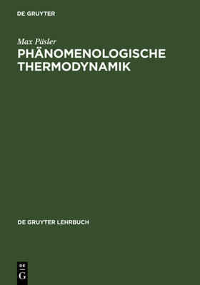 Päsler |  Phänomenologische Thermodynamik | eBook | Sack Fachmedien