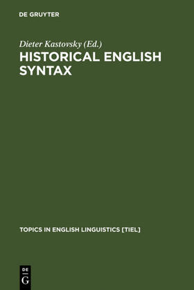 Kastovsky |  Historical English Syntax | eBook | Sack Fachmedien