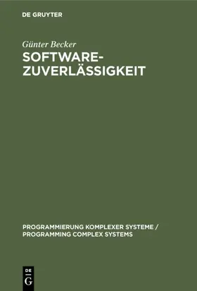 Becker |  Softwarezuverlässigkeit | eBook | Sack Fachmedien