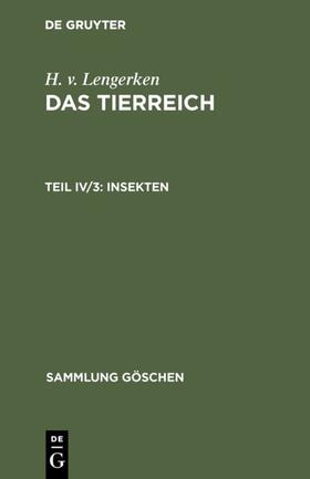 Lengerken |  Insekten | eBook | Sack Fachmedien