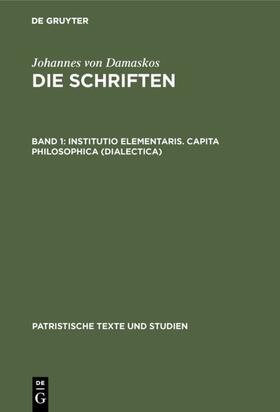 Kotter |  Institutio elementaris. Capita philosophica (Dialectica) | eBook | Sack Fachmedien