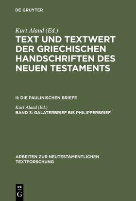 Aland |  Galaterbrief bis Philipperbrief | eBook | Sack Fachmedien