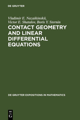 Nazaikinskii / Shatalov / Sternin |  Contact Geometry and Linear Differential Equations | eBook | Sack Fachmedien