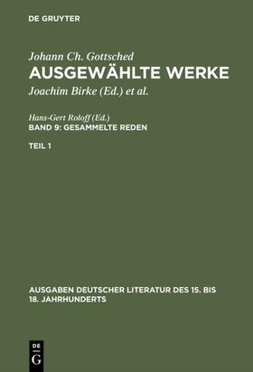 Gottsched / Mitchell / Birke |  Gesammelte Reden. 1. Teil | eBook | Sack Fachmedien