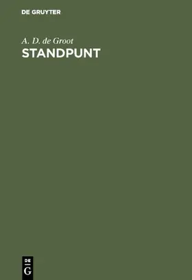 Groot |  Standpunt | eBook | Sack Fachmedien