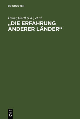 Härtl / Schultz | "Die Erfahrung anderer Länder" | E-Book | sack.de