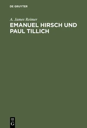 Reimer |  Emanuel Hirsch und Paul Tillich | eBook | Sack Fachmedien