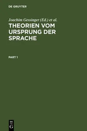 Gessinger / Rahden |  Theorien vom Ursprung der Sprache | Buch |  Sack Fachmedien