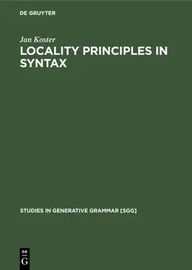 Koster |  Locality principles in syntax | eBook | Sack Fachmedien