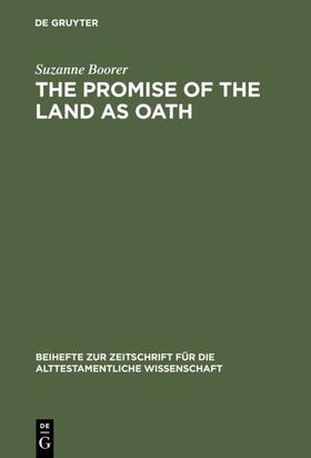 Boorer |  The Promise of the Land as Oath | eBook | Sack Fachmedien