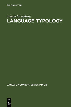 Greenberg |  Language Typology | eBook | Sack Fachmedien