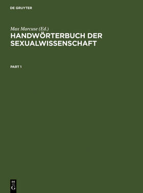 Marcuse |  Handwörterbuch der Sexualwissenschaft | eBook | Sack Fachmedien