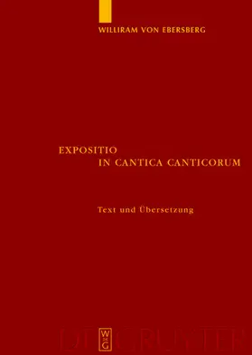 Lähnemann / Rupp |  Expositio in Cantica Canticorum | eBook | Sack Fachmedien