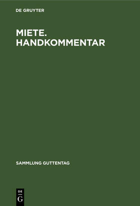  Miete. Handkommentar | eBook | Sack Fachmedien