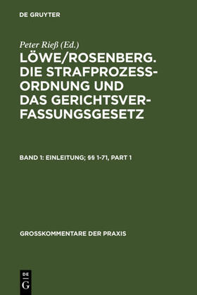 Rieß / Wendisch / Gössel |  Einleitung; §§ 1-71 | eBook | Sack Fachmedien