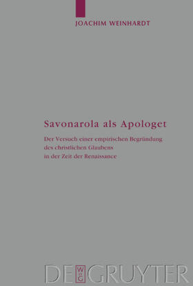 Weinhardt |  Savonarola als Apologet | eBook | Sack Fachmedien