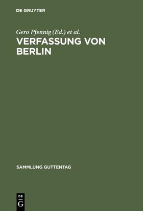 Pfennig / Neumann / Lampe |  Verfassung von Berlin | eBook | Sack Fachmedien