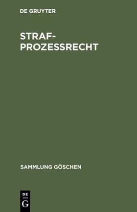  Strafprozeßrecht | eBook | Sack Fachmedien