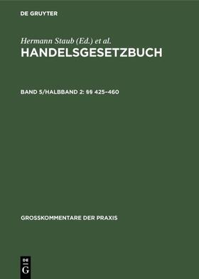 Brüggemann / Fischer / Ratz |  §§ 425–460 | eBook | Sack Fachmedien
