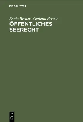 Beckert / Breuer |  Öffentliches Seerecht | eBook | Sack Fachmedien