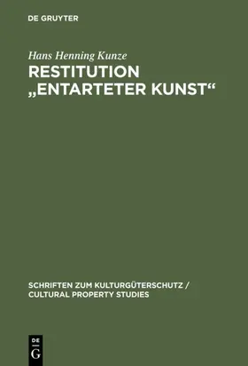 Kunze | Restitution "Entarteter Kunst" | E-Book | sack.de