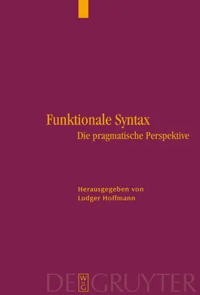 Hoffmann |  Funktionale Syntax | eBook | Sack Fachmedien