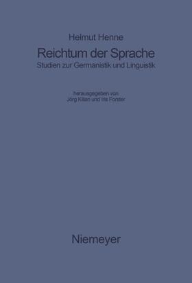 Henne / Kilian / Forster |  Reichtum der Sprache | eBook | Sack Fachmedien