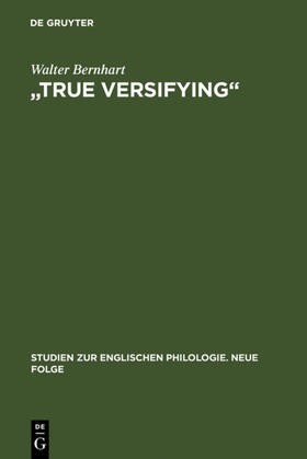 Bernhart |  "True Versifying" | eBook | Sack Fachmedien