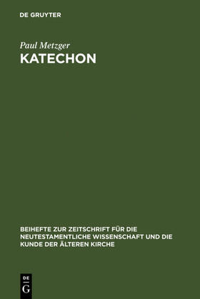Metzger |  Katechon | eBook | Sack Fachmedien