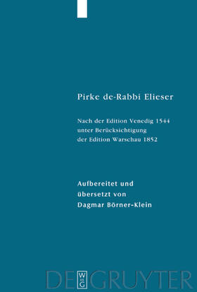 Börner-Klein |  Pirke de-Rabbi Elieser | eBook | Sack Fachmedien