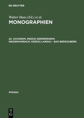 Karch |  Jockgrim, Kr[eis] Germersheim. Niederhorbach, Kr[eis] Landau - Bad Bergzabern | eBook | Sack Fachmedien