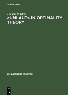 Klein |  ›Umlaut‹ in Optimality Theory | eBook | Sack Fachmedien