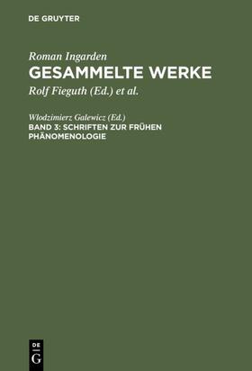 Galewicz |  Schriften zur frühen Phänomenologie | eBook | Sack Fachmedien