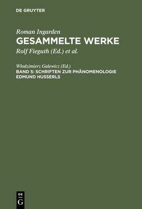 Galewicz |  Schriften zur Phänomenologie Edmund Husserls | eBook | Sack Fachmedien