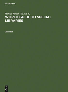 Janson / Opitz |  World Guide to Special Libraries | eBook | Sack Fachmedien