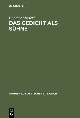 Kleefeld |  Das Gedicht als Sühne | eBook | Sack Fachmedien