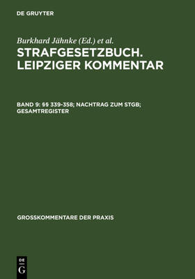 Spendel / Hirsch / Jescheck |  §§ 339-358; Nachtrag zum StGB; Gesamtregister | eBook | Sack Fachmedien
